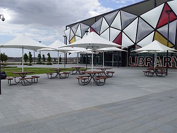 Custom Emerdyn Combined Table and Bench Setting in Composite Timber - Project Oran Park, 2 (1).jpg